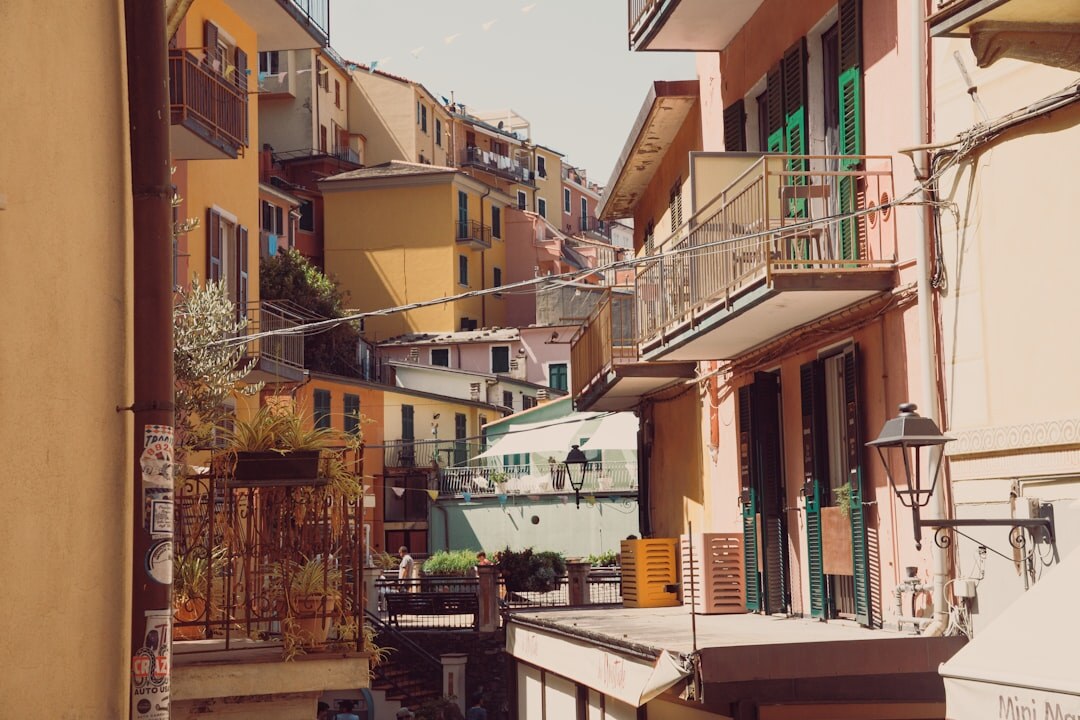couple walking in italian village